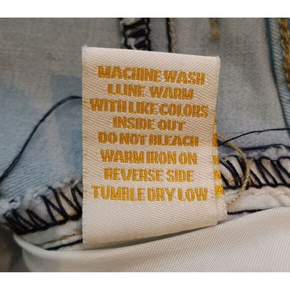 NWT CG Buzz Jeans Light Wash Denim Mini Skirt Asymmetrical Frayed Hem Stretch L - Picture 11 of 11